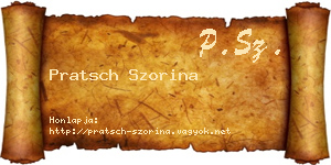 Pratsch Szorina névjegykártya